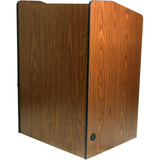 Multimedia Presentation Podium with Casters & Adjusting Shelf