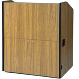 Multimedia Smart Podium - Non Sound Oak Laminate Amplivox