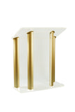Large Acrylic Pulpit with Anodized Aluminum Sides