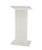 Clear "H" Acrylic Podium with Shelf Glass Lectern Frosted Amplivox