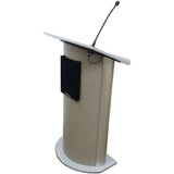 Contemporary Curved Panel Lectern with Wireless-Sound by JY Sound