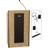 Presidential Plus Lectern - Wireless Sound - JY Sound SW450 Oak Laminate Amplivox