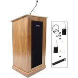 Chancellor Solid Veneer Wood Lectern - Wireless Sound SW470