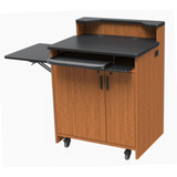 Modern Podium with Folding Shelf - AVFI PD3009