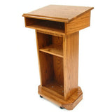 Oak Senator Deluxe Handcrafted Hardwood Speaker Stand Lectern