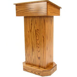 Oak Senator Deluxe Handcrafted Hardwood Speaker Stand Lectern Medium Oak (Early American)