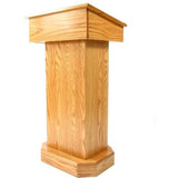 Oak Senator Deluxe Handcrafted Hardwood Speaker Stand Lectern Light Oak (Natural)