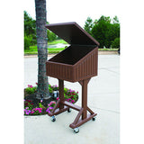 Director's Outdoor Podium Half Size Rolling with Storage
