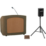 Tabletop Presenter Lectern Package - Speaker Included Bronze Granite External No