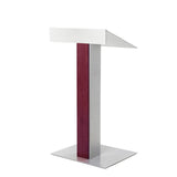 Y55 Lectern Customizable with Mic, Lamp, Wheels & More Mahogany No Wheels