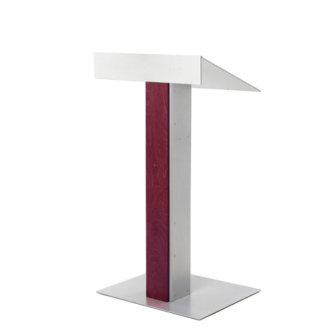 Y55 Lectern Customizable with Mic, Lamp, Wheels & More Mahogany No Wheels
