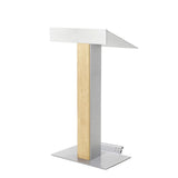 Y55 Lectern Customizable with Mic, Lamp, Wheels & More Natural Yes Wheels