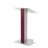 Y5 Lectern - Sturdy Wood & Metal, Optional Wheels & Cross Mahogany Yes Wheels No Cross