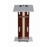 K2 Lectern - Wood & Metal Modern Design with Shelf