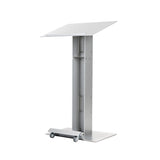 Y5 Lectern - Sturdy Wood & Metal, Optional Wheels & Cross