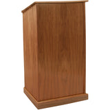 Chancellor Solid Wood Veneer Lectern - Non-Sound W470 Cherry Veneer Amplivox