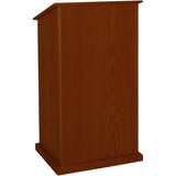 Chancellor Solid Wood Veneer Lectern - Non-Sound W470 Mahogany Stain Veneer Amplivox