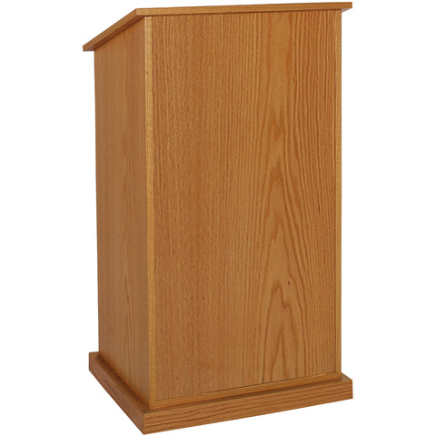 Chancellor Solid Wood Veneer Lectern - Non-Sound W470 Natural Oak Veneer Amplivox