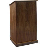 Chancellor Solid Wood Veneer Lectern - Non-Sound W470 Walnut Veneer Amplivox