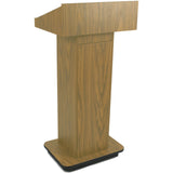 Executive Column Lectern - JY Sound W505 Oak Laminate Amplivox