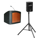 Tabletop Presenter Lectern Package - Speaker Included Black External No