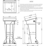 Slim Presentation Lectern Modern Metal Style LE222 AVFI