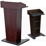 V Lectern with Shelves - AVFI LE402