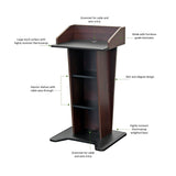 V Lectern with Shelves - AVFI LE402