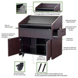 Multimedia Podium with Rack - AVFI PD3002