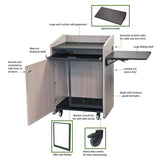 Economy Podium with Rack Mount - AVFI PD3004