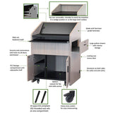 Mid-size Podium with Rack Mount - AVFI PD3006