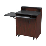 Modern Podium with Folding Shelf - AVFI PD3009