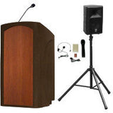 Wireless Podium Package - Classic Freedom Speaker & Mics Bronze Granite No Logo