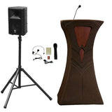 The Traveler Freedom Lectern - Wireless Speaker & Microphones Bronze Granite No