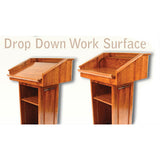 Adjustable Height Solid Wood Lift Lectern - The Counselor