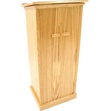 Elegant Oak Lectern with Cross by Executive Wood - Buy Online at PodiumStop.com