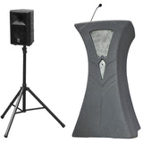 Podium Package - Includes External Speaker - Traveler Presenter Gray Granite No 8 inch 80 Watt