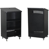 Mobile Lectern with Casters - Multiple Shelves, Custom Colors Datum ML100