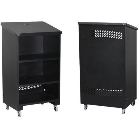 Mobile Lectern with Casters - Multiple Shelves, Custom Colors Datum ML100
