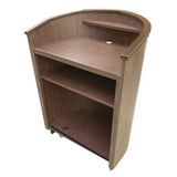 Chariot Lectern Rounded Curved Lectern with Casters