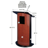 Contemporary Curved Panel Lectern with Wireless-Sound by JY Sound