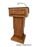 Adjustable Height Solid Wood Lift Lectern - The Counselor