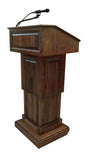 Adjustable Height Solid Wood Lift Lectern - The Counselor