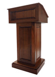 mahogany wood counselor lectern dark stain