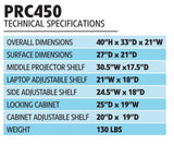 Jumbo Plus AV Presentation Cart PRC450