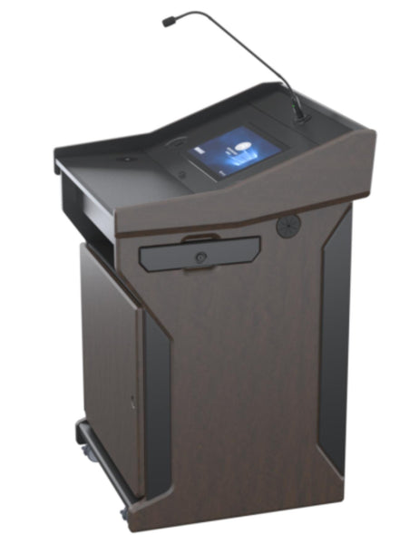 Digital Mobile Presentation High Tech Podium with Monitor and Touch PC ...