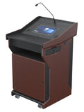 Digital Mobile Presentation High Tech Podium with Monitor and Touch PC
