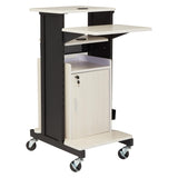 Premium Plus Presentation Cart with Locking Storage Cabinet PRC250