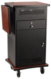 Multi-functional AV Cart Black Steel Locking Drawer Cabinet