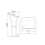 DT Ergo Lectern - Brush Aluminum and Acrylic Surface